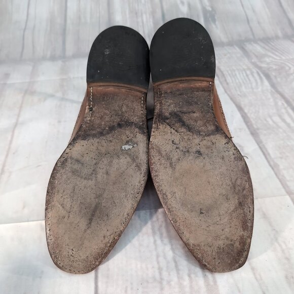 Allen Edmonds Larchmont Men’s 12B Brown Leather Wingtip Oxford Dress Shoes - Picture 8 of 9